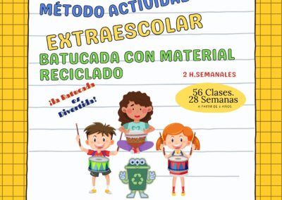 MetodoExtraescolarYOcio deBatucada con Material reciclado