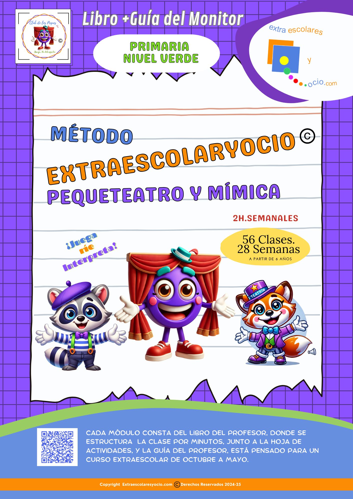 Método extraescolar de teatro y mímica para niños