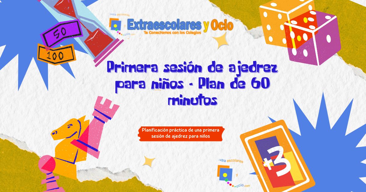 Niños participando en una primera sesión de ajedrez extraescolar