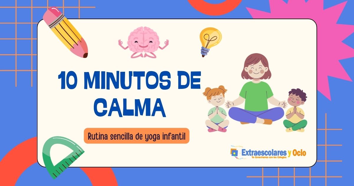 Niños realizando una rutina de yoga infantil para volver a la calma