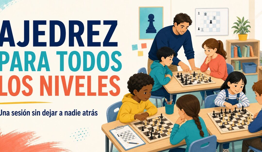 Cómo organizar una actividad de ajedrez con niños de distintos niveles