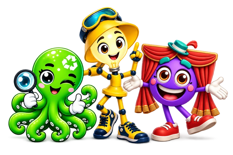 Las mascotas acompañan la guía sin cubrir su portada
