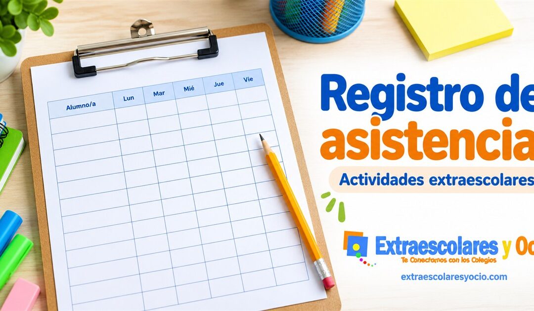 Registro de asistencia para actividades extraescolares: plantilla y rutina